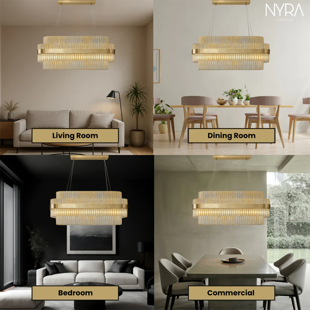 Lurano Rectangular Crystal Chandelier - Image 3