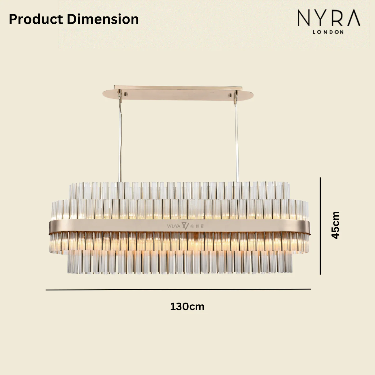 Lurano Rectangular Crystal Chandelier - Image 5