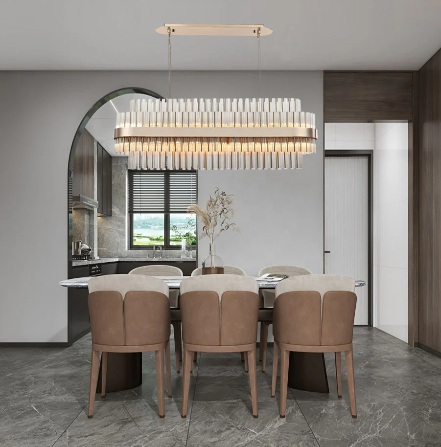 Lurano Rectangular Crystal Chandelier - Image 7