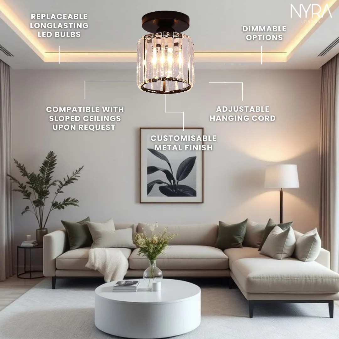 Monroe Crystal Ceiling Light - Image 7