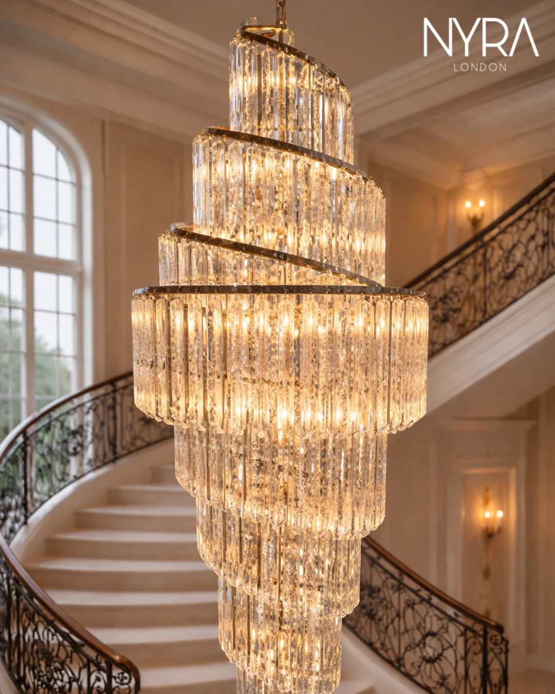 Luxury Spiral Crystal Chandelier - Image 2