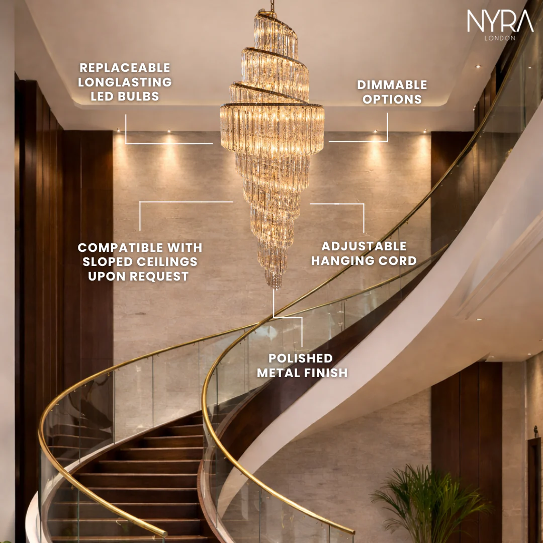 Luxury Spiral Crystal Chandelier - Image 6