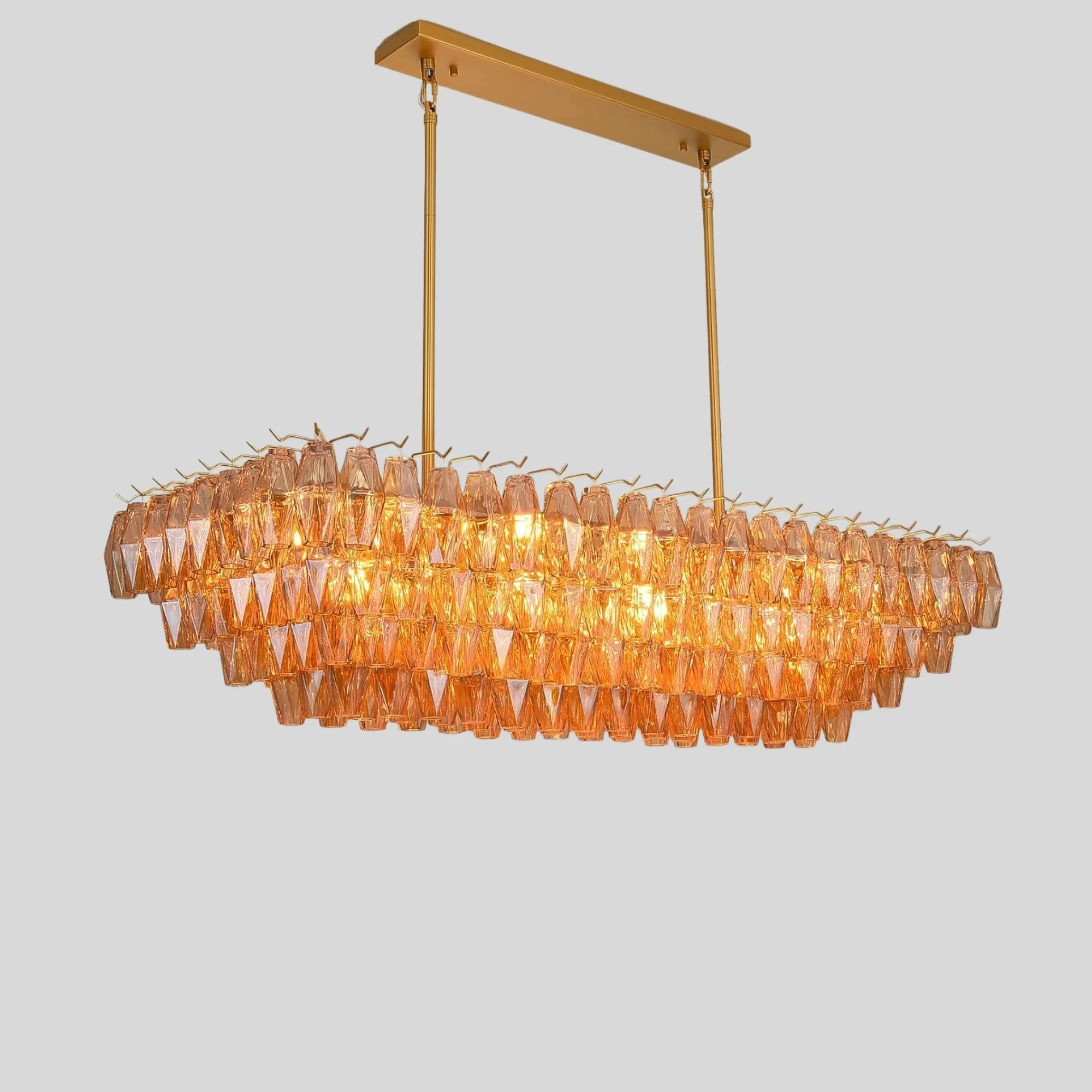Madelyn Glass Rectangular Chandeliers - Image 10