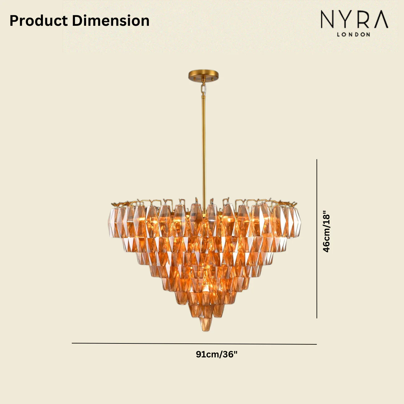 Madelyn Glass Round Chandelier - Image 5