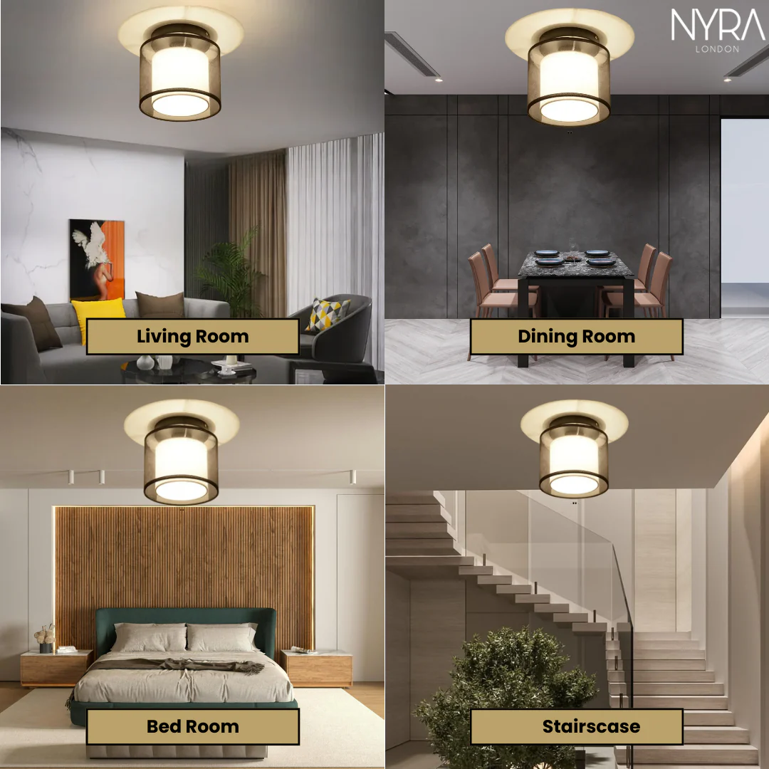 Magnus Fabric Shade Ceiling Lamp - Image 4