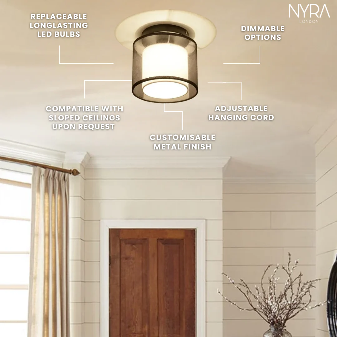 Magnus Fabric Shade Ceiling Lamp - Image 6