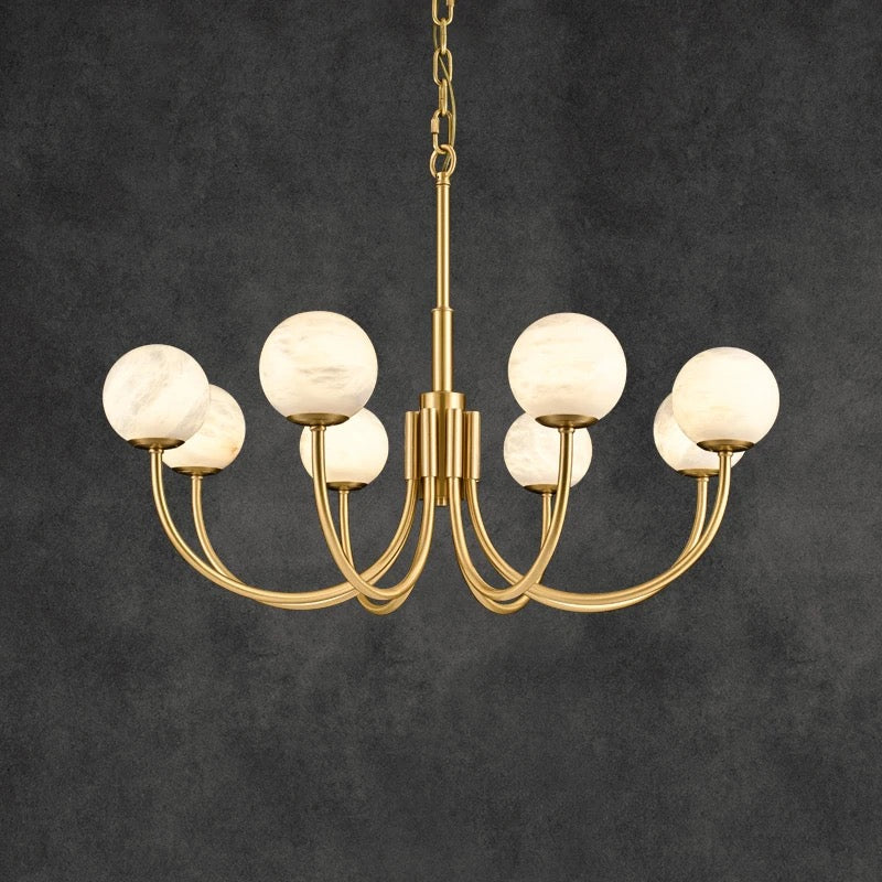 Marnie Alabaster Globe Chandelier - Image 9