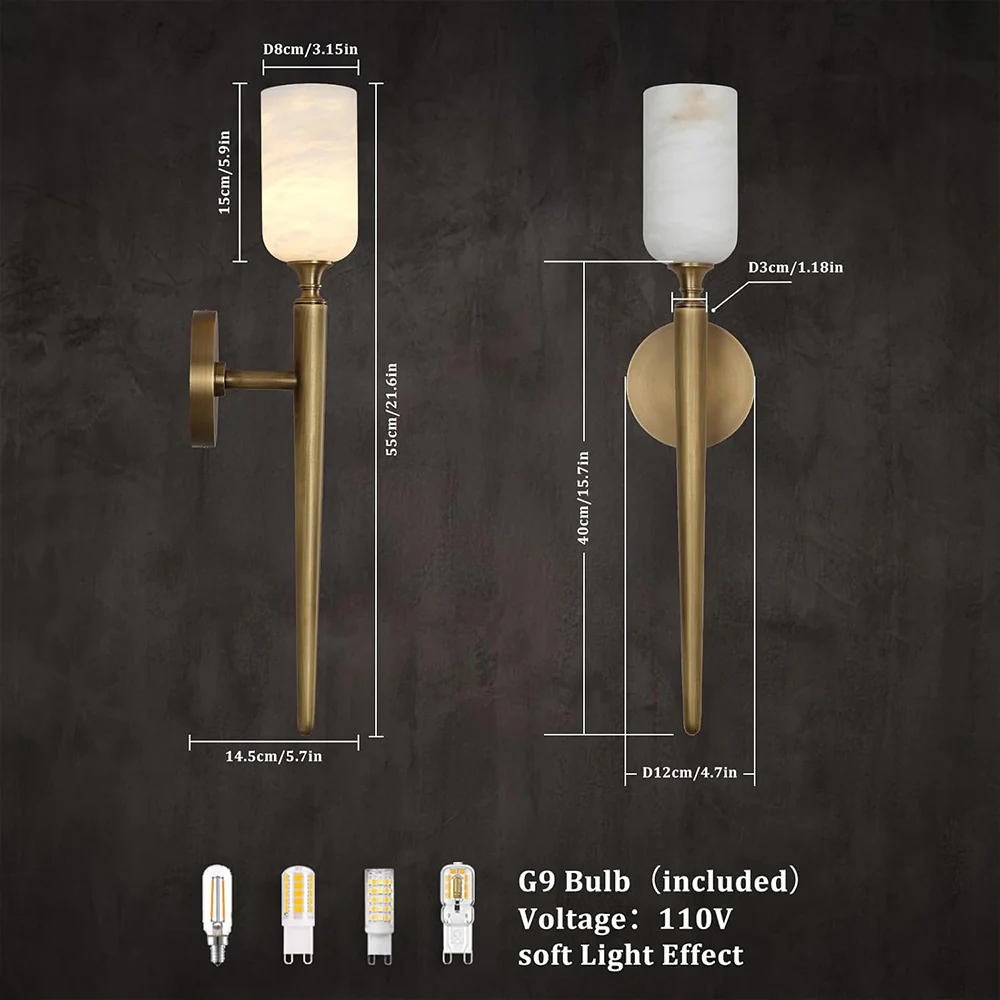 Meridian Alabaster Wall Light - Image 8