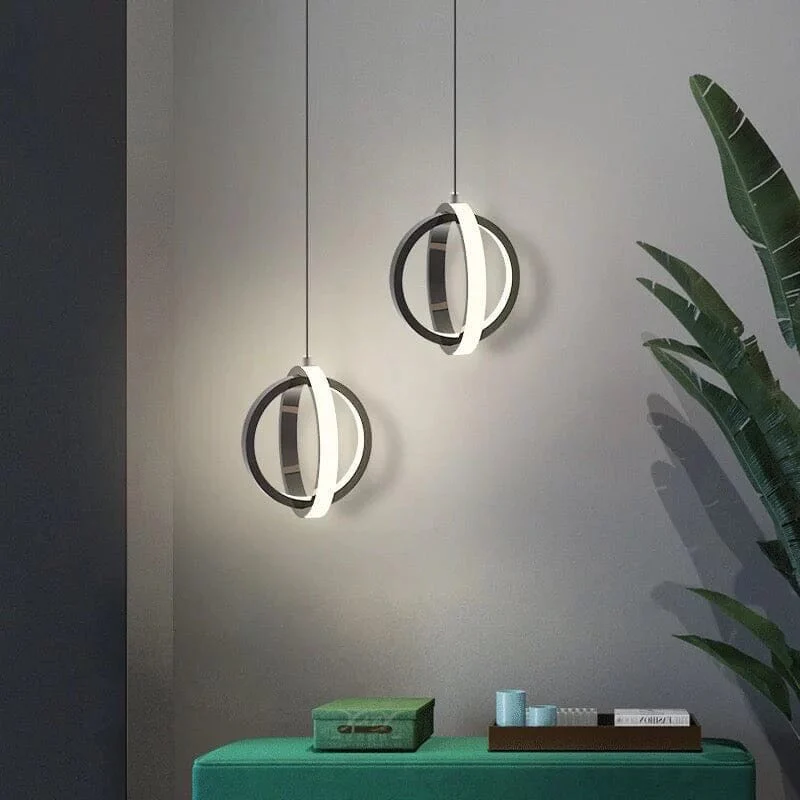 Mini Black Circle LED Pendant Lamp - Image 2