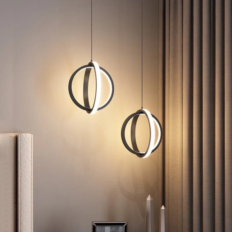 Mini Black Circle LED Pendant Lamp - Image 3