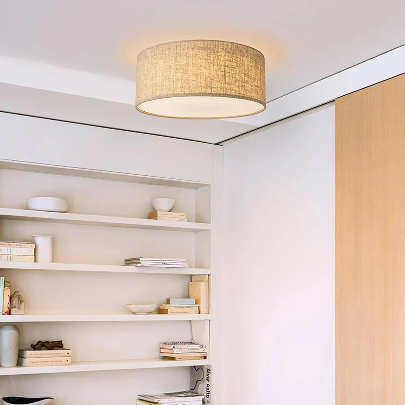 Minimalist Fabric Drum Ceiling Light - Image 3