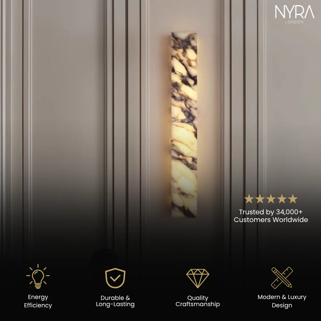 Mira Marble Minimalist Wall Light - Image 3