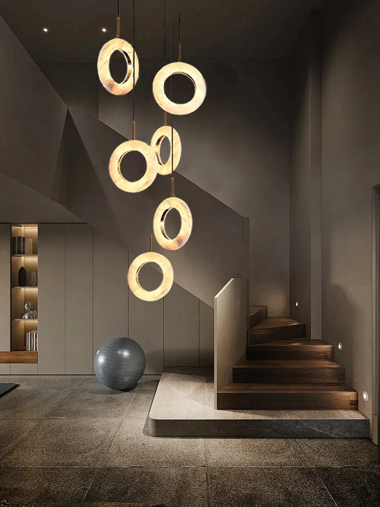 Mirela Marble Staircase Ring Chandelier - Image 10