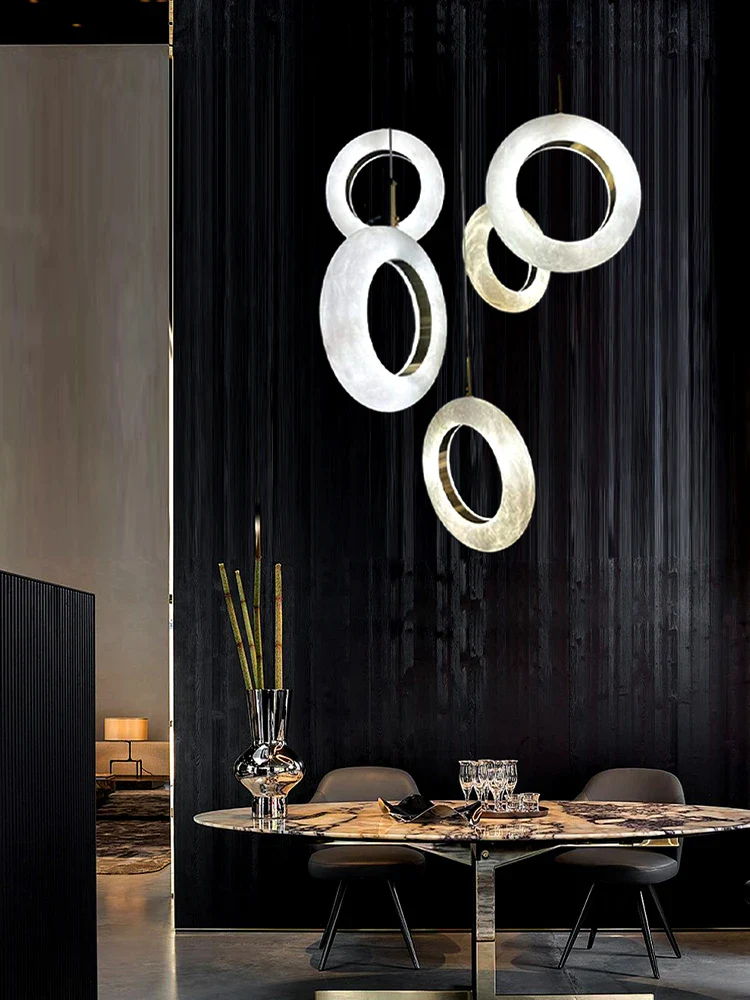 Mirela Marble Staircase Ring Chandelier - Image 11