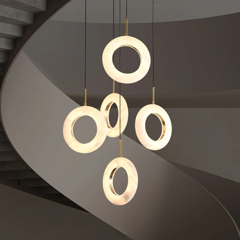 Mirela Marble Staircase Ring Chandelier - Image 12