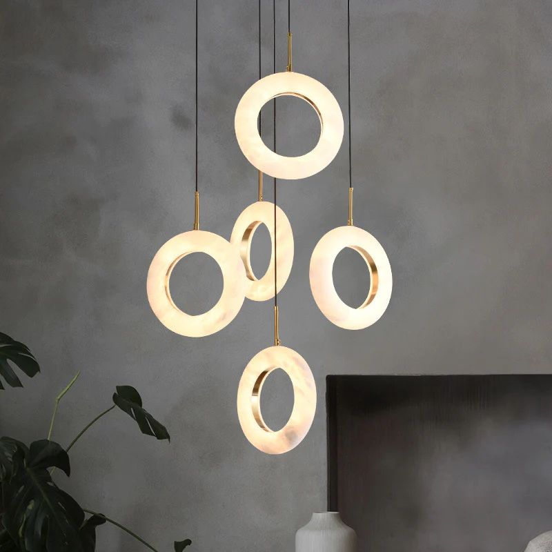 Mirela Marble Staircase Ring Chandelier - Image 13