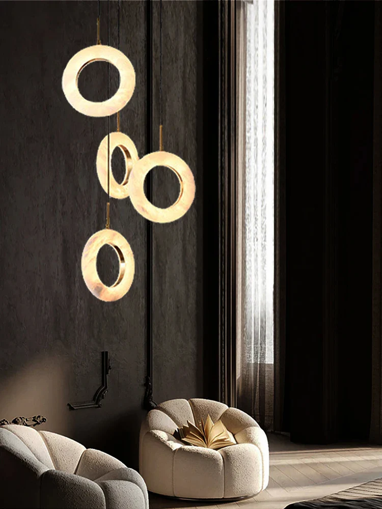 Mirela Marble Staircase Ring Chandelier - Image 16