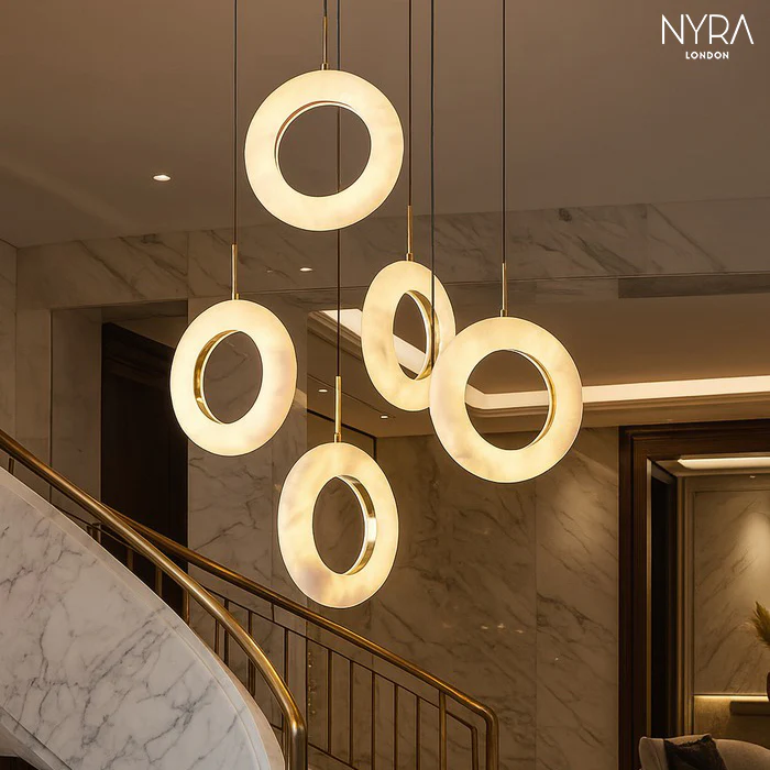 Mirela Marble Staircase Ring Chandelier - Image 6