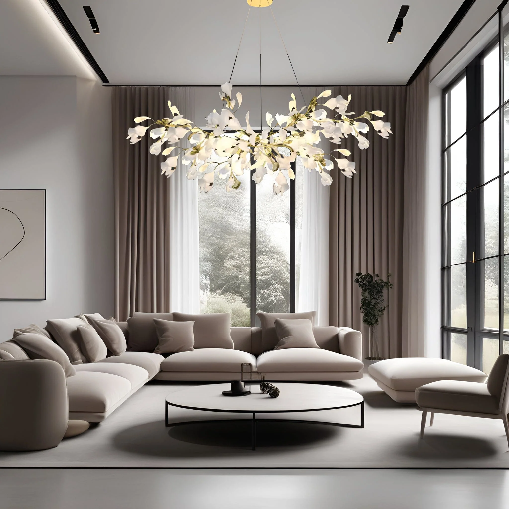 Ceramic Petal Chandelier - Image 14