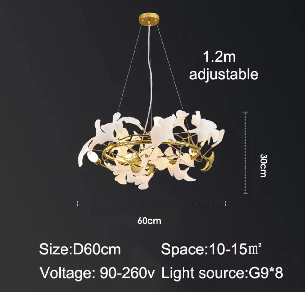 Ceramic Petal Chandelier - Image 16