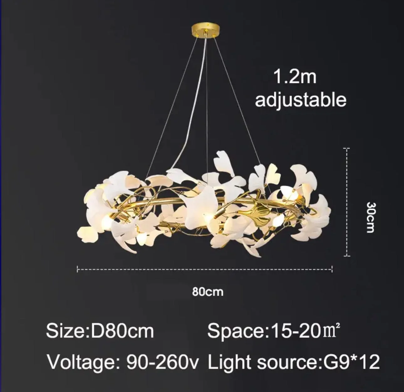 Ceramic Petal Chandelier - Image 17