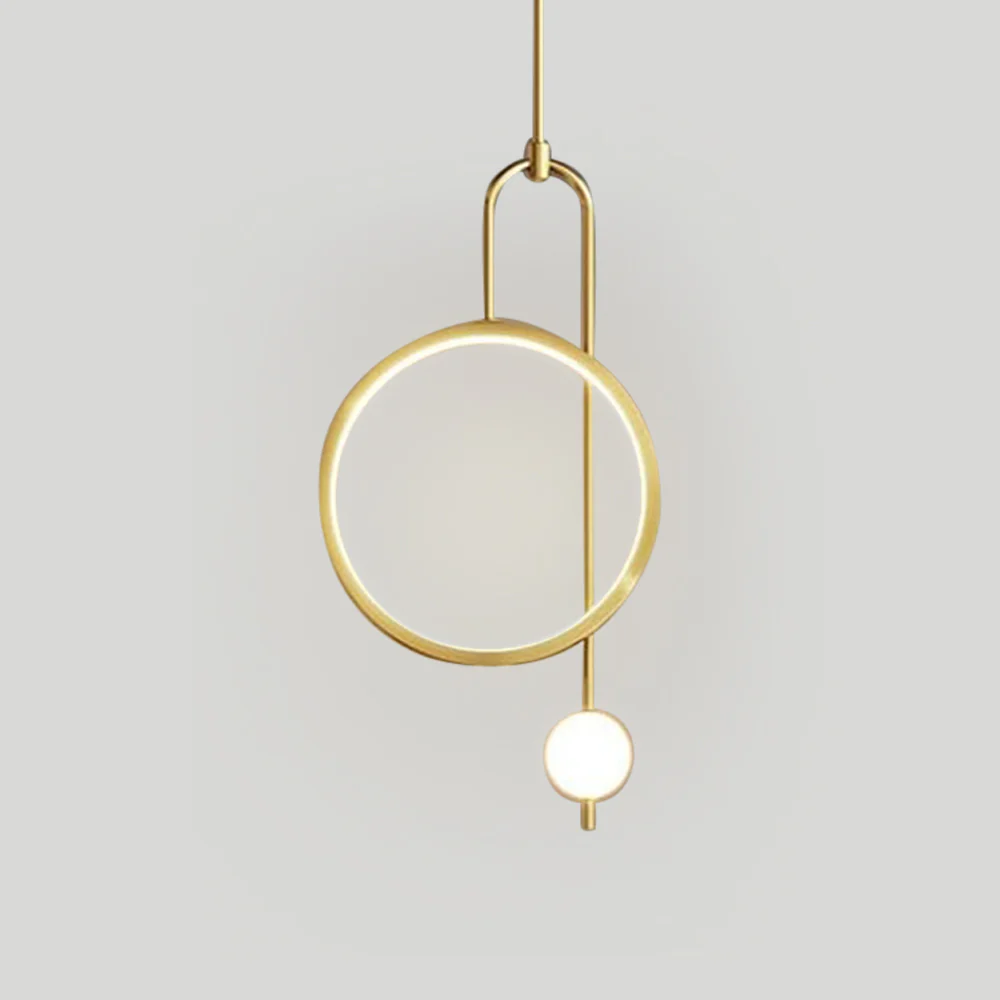 Modern Gold Ring Pendant Light