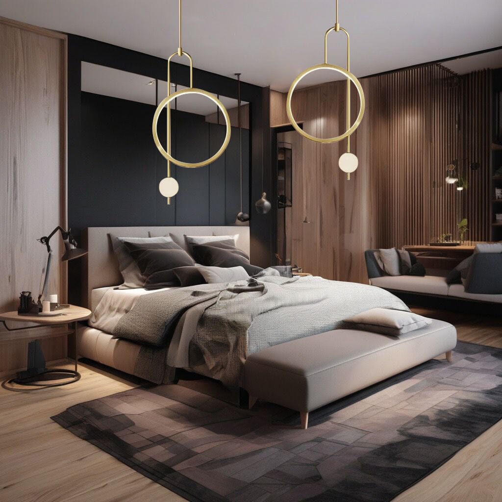 Modern Gold Ring Pendant Light - Image 2