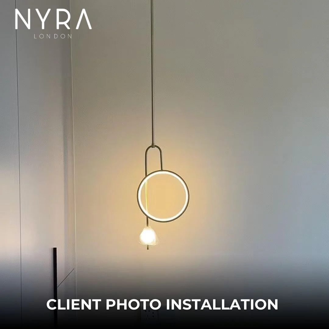 Modern Gold Ring Pendant Light - Image 6
