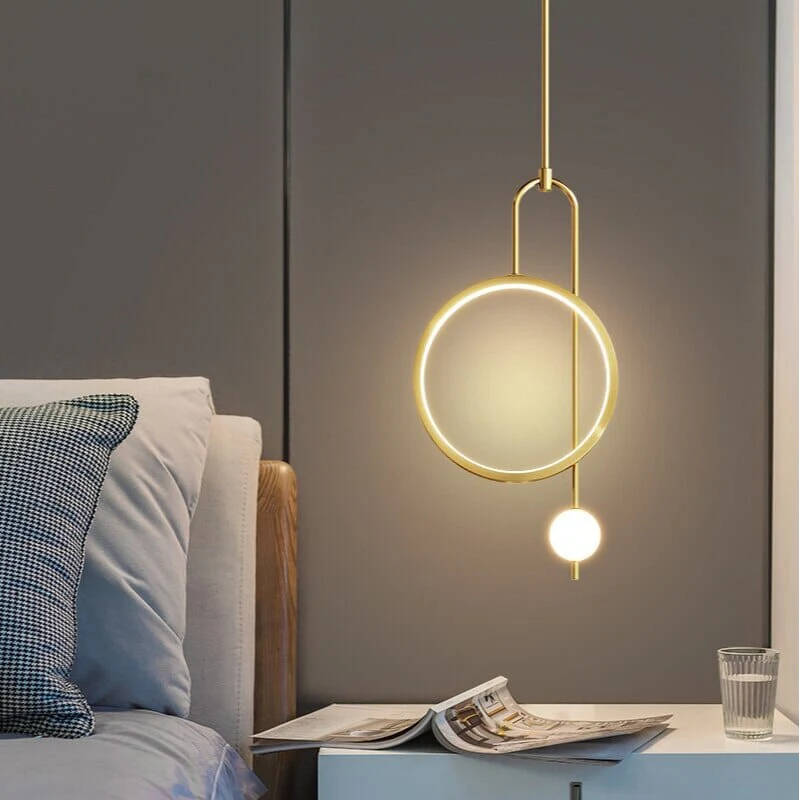 Modern Gold Ring Pendant Light - Image 8