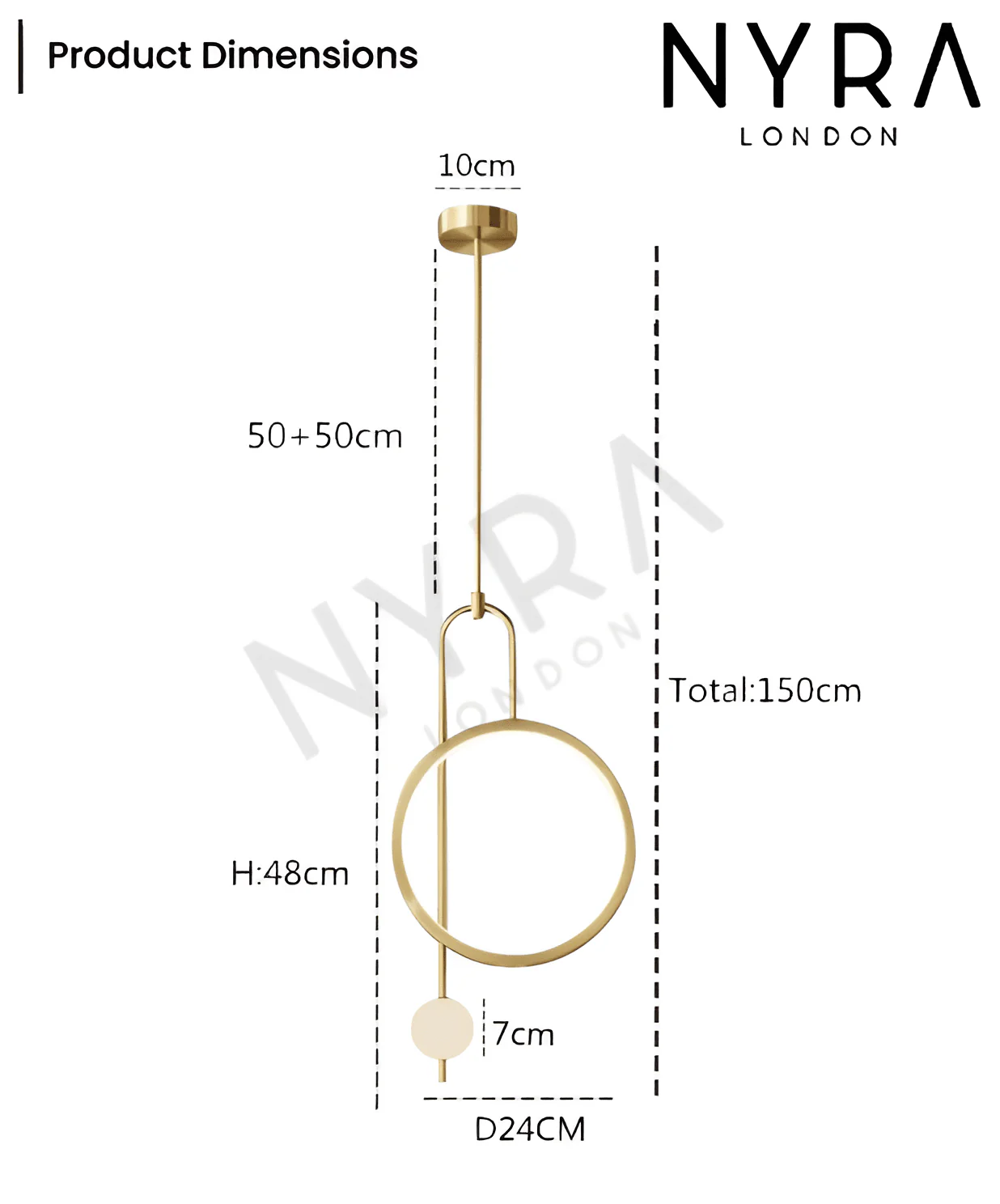 Modern Gold Ring Pendant Light - Image 9