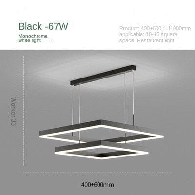 Square pendant chandelier - Image 6