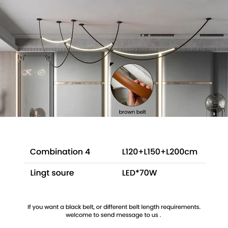 Modern Nordic Belt Chandelier - Image 12