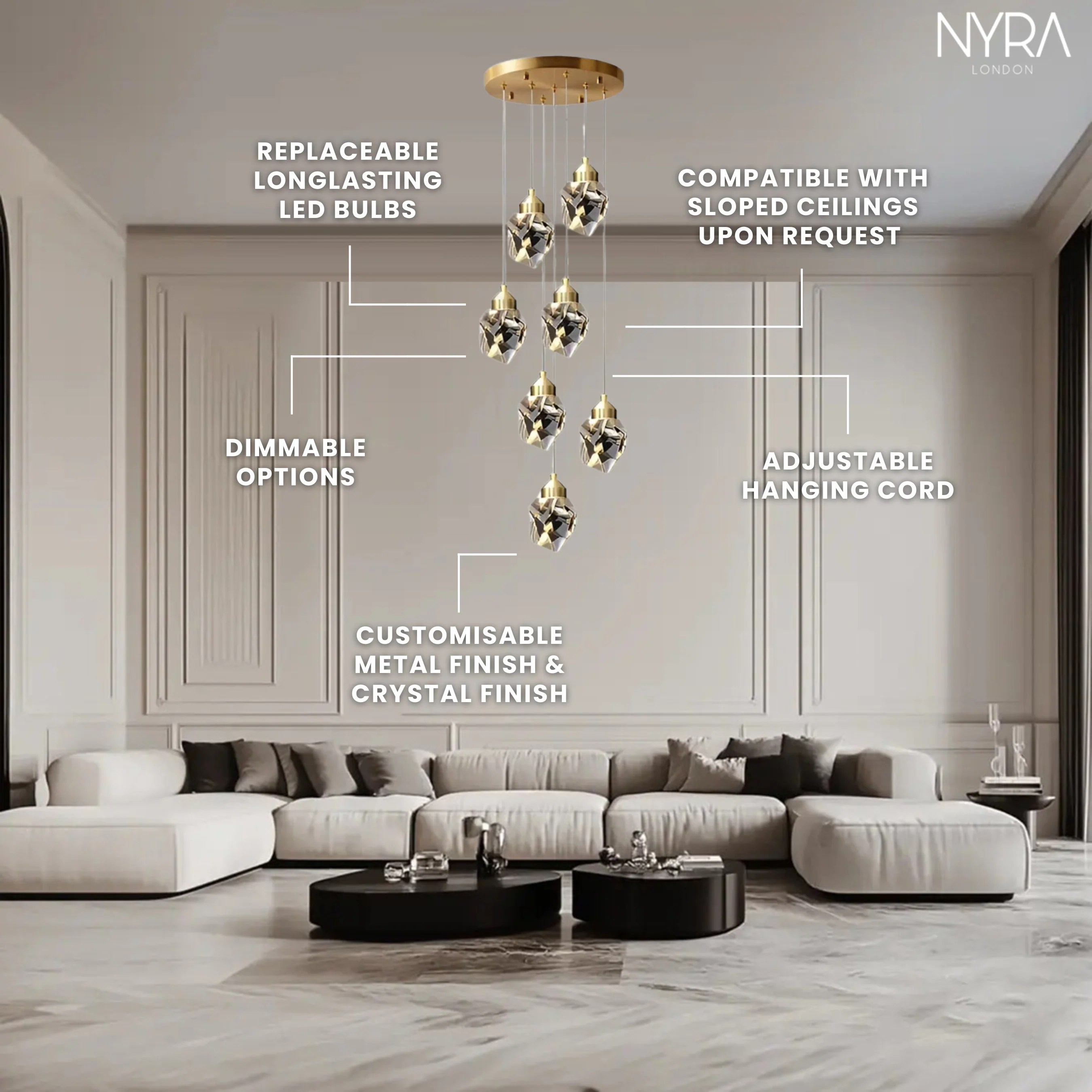 Elodie Crystal Chandelier - Image 11
