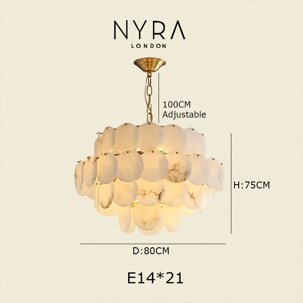 Molly Alabaster Tiered Chandelier - Image 19