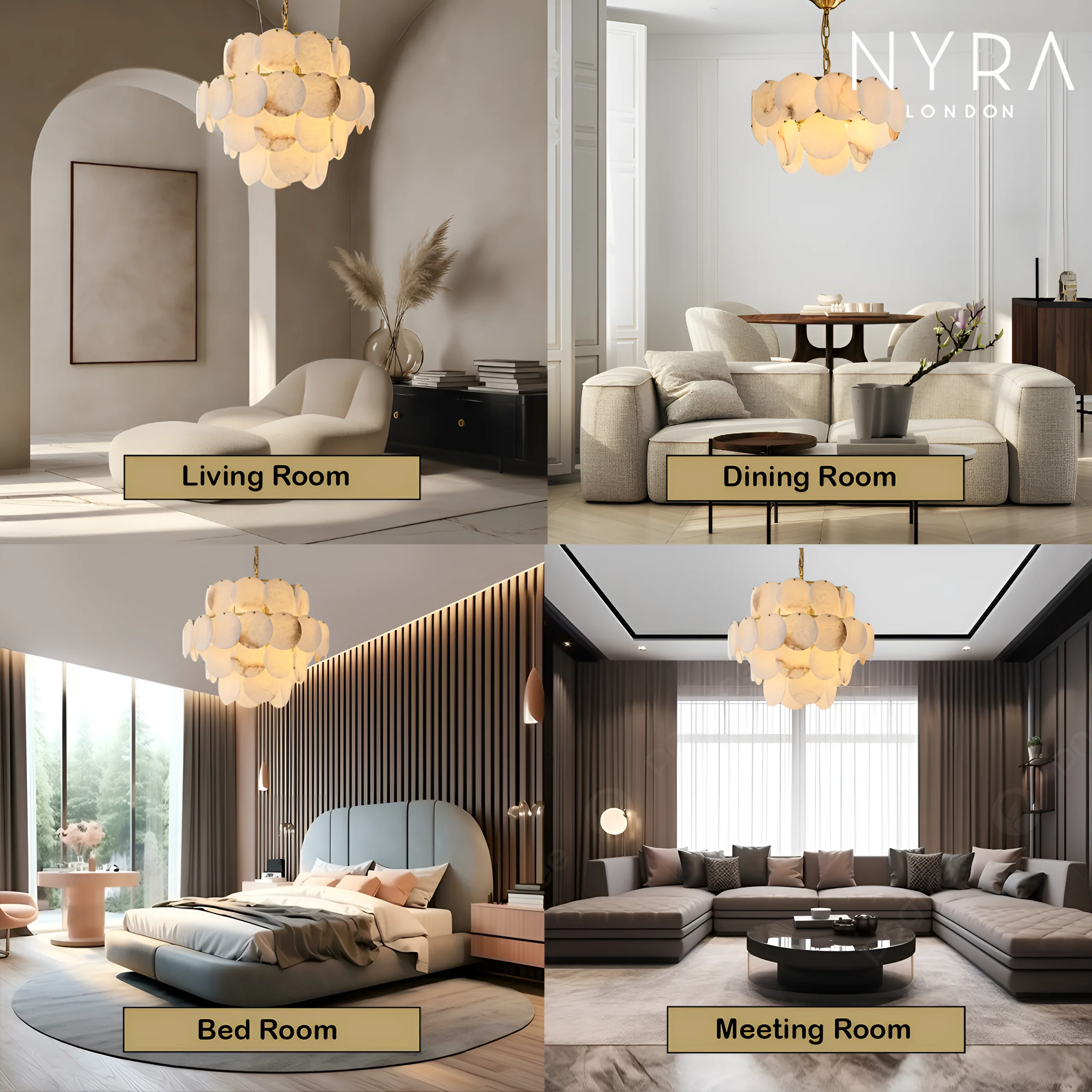Molly Alabaster Tiered Chandelier - Image 4