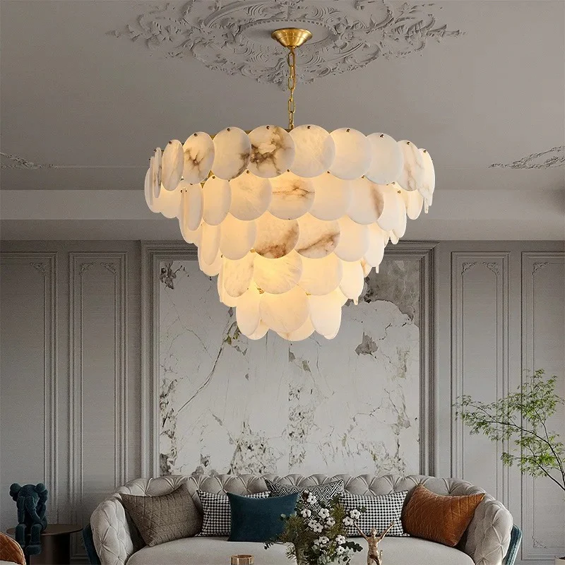Molly Alabaster Tiered Chandelier - Image 8