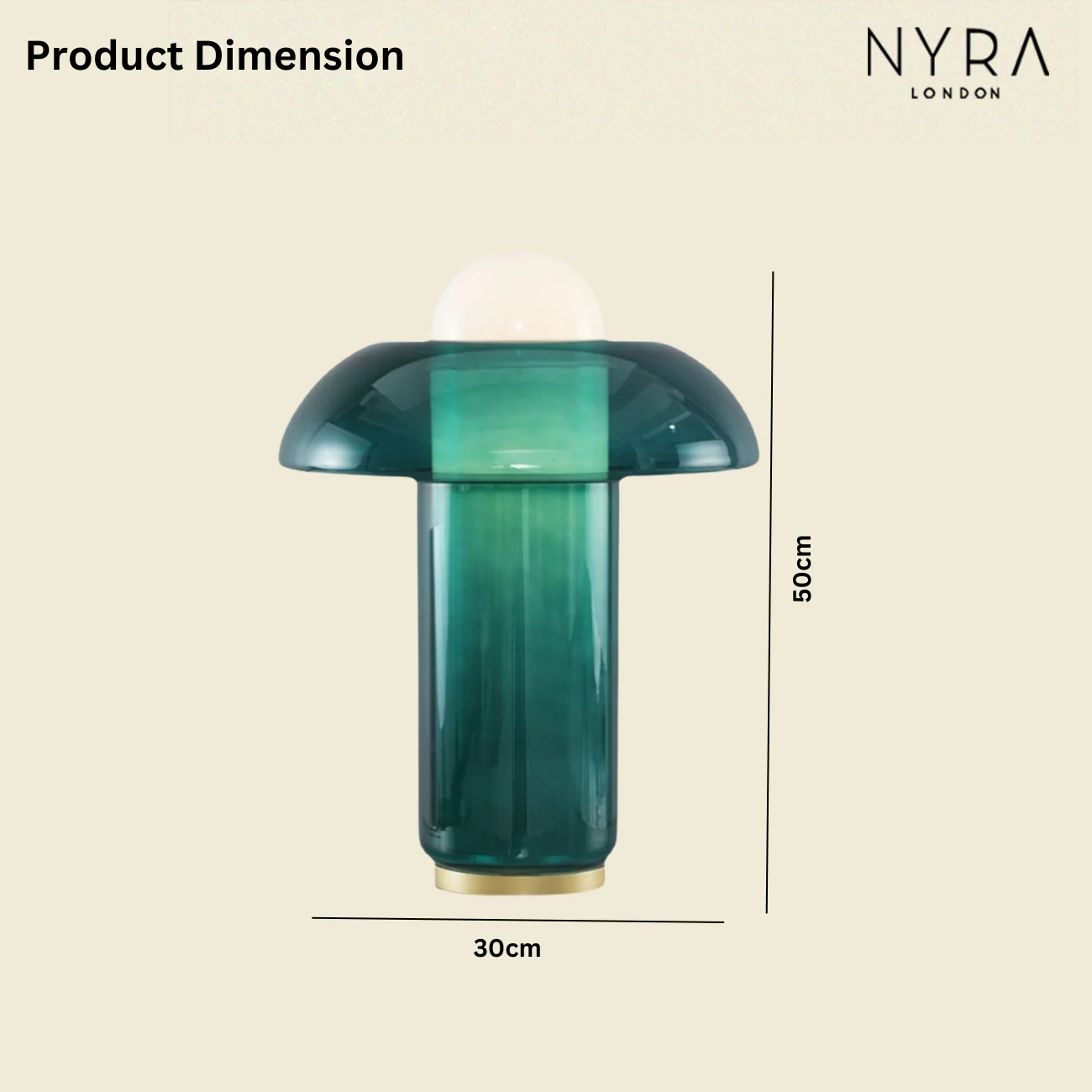 Moon Dome - Glass Table Lamp - Image 3