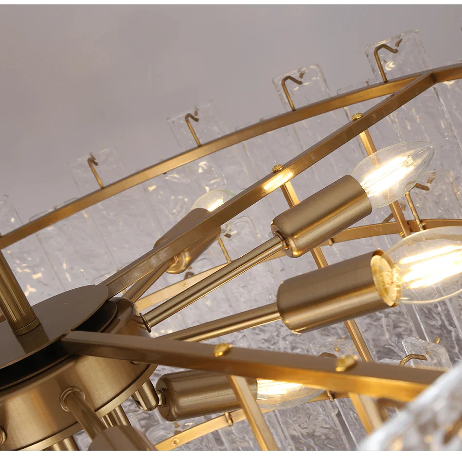 NAVANA Rectangular Glass Chandelier - Image 6