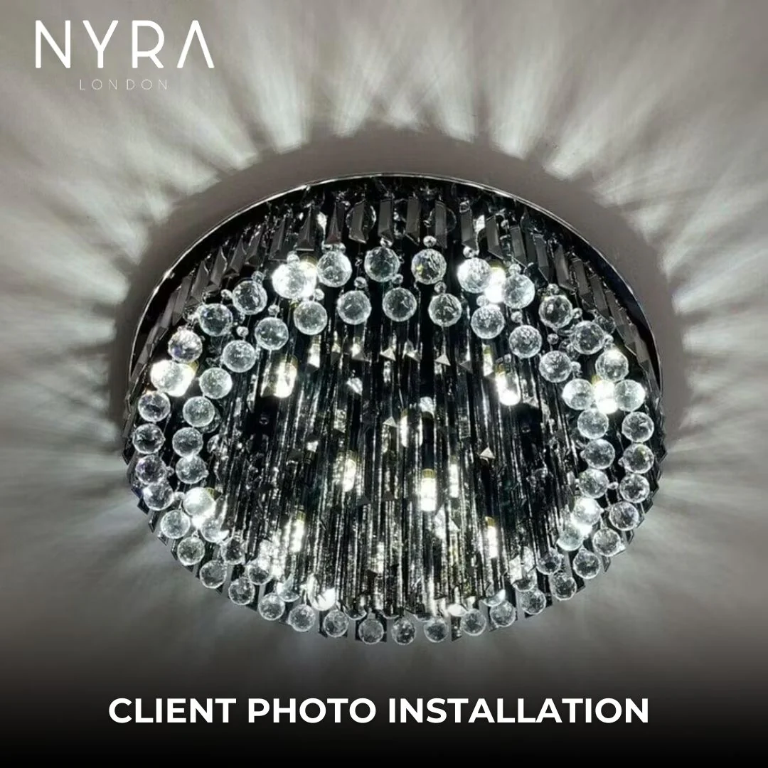 Meridian Black Crystal Chandelier - Image 8