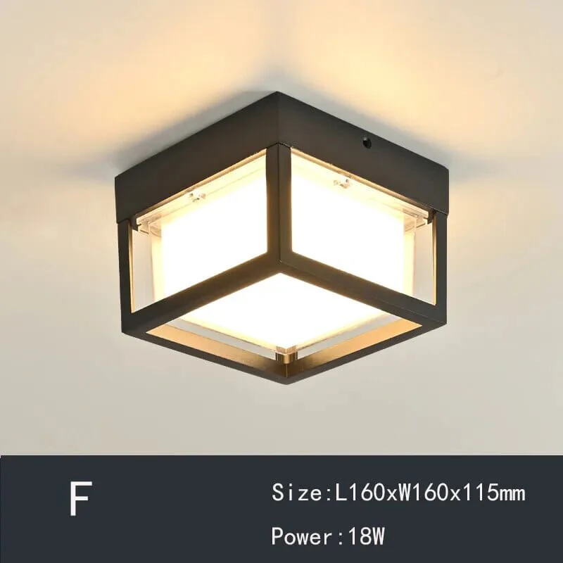 Geometric retro ceiling lights for corridor - Image 11
