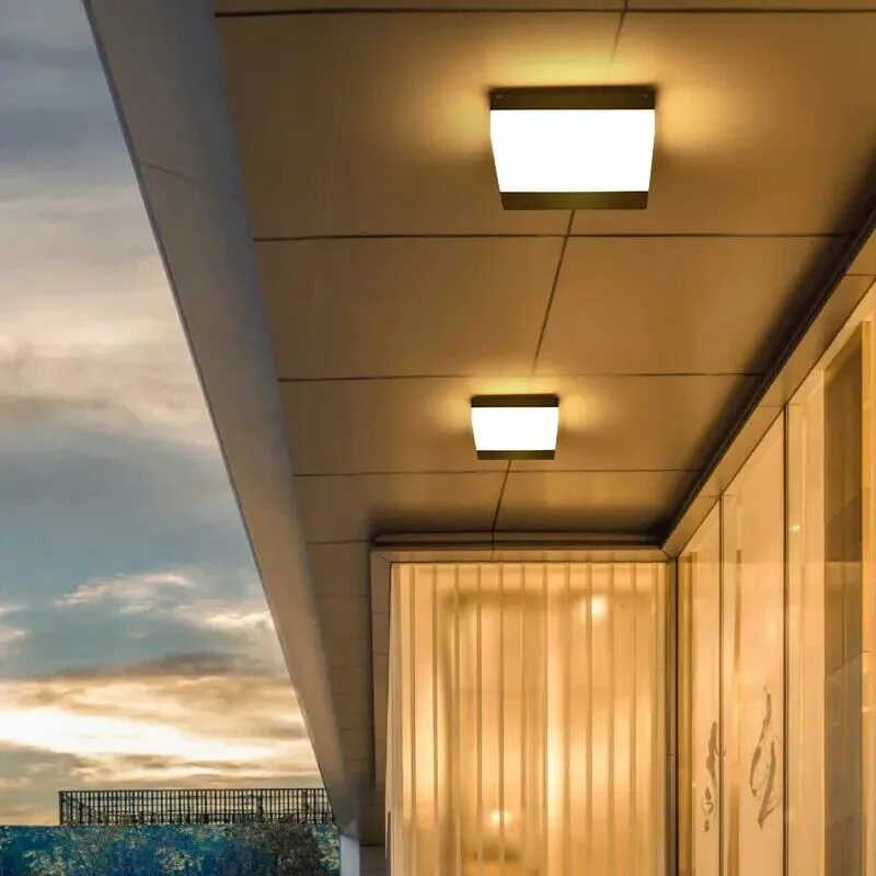 Geometric retro ceiling lights for corridor - Image 3