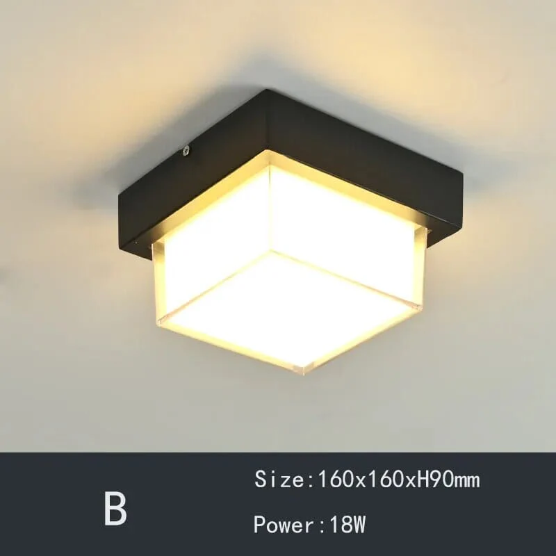 Geometric retro ceiling lights for corridor - Image 8