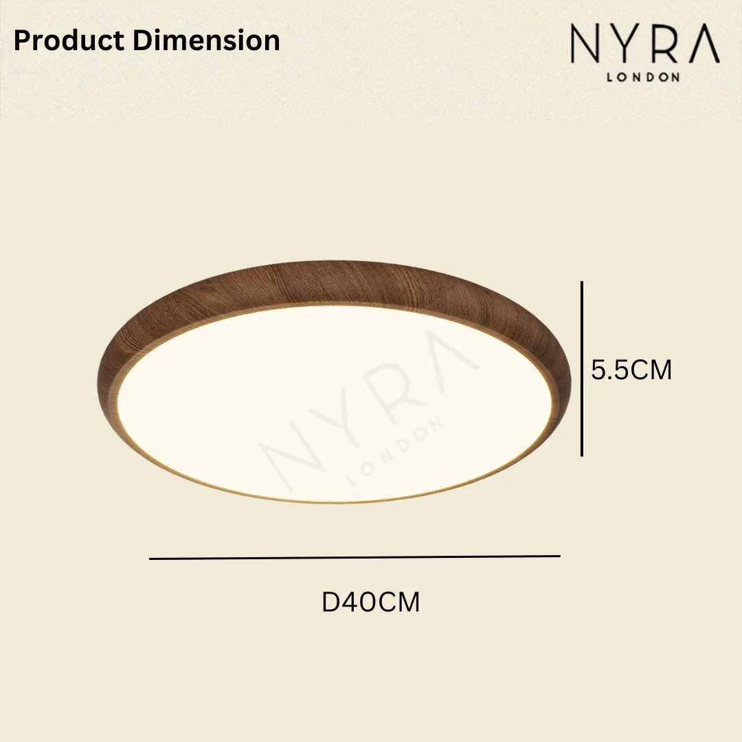 Nimra Wood Grain Ceiling Light - Image 4