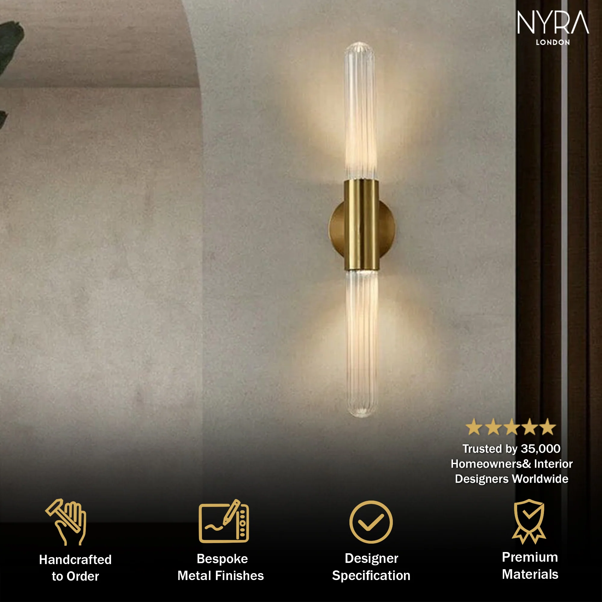 Nisa Glass Pole Lamp - Image 2
