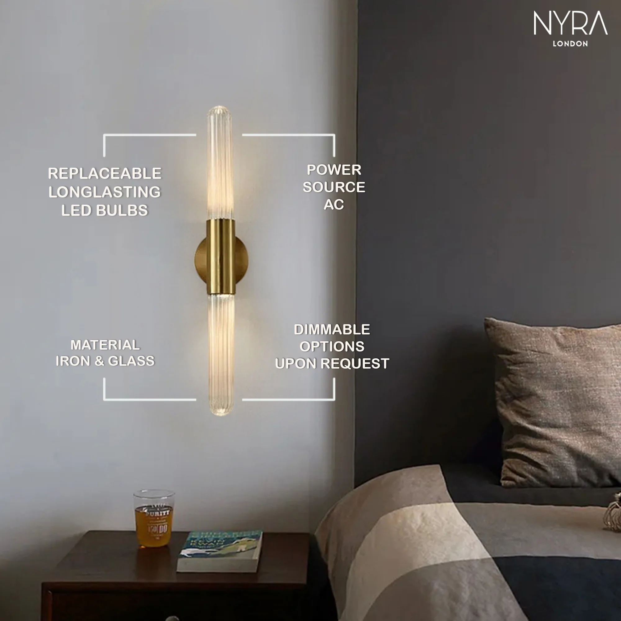 Nisa Glass Pole Lamp - Image 4