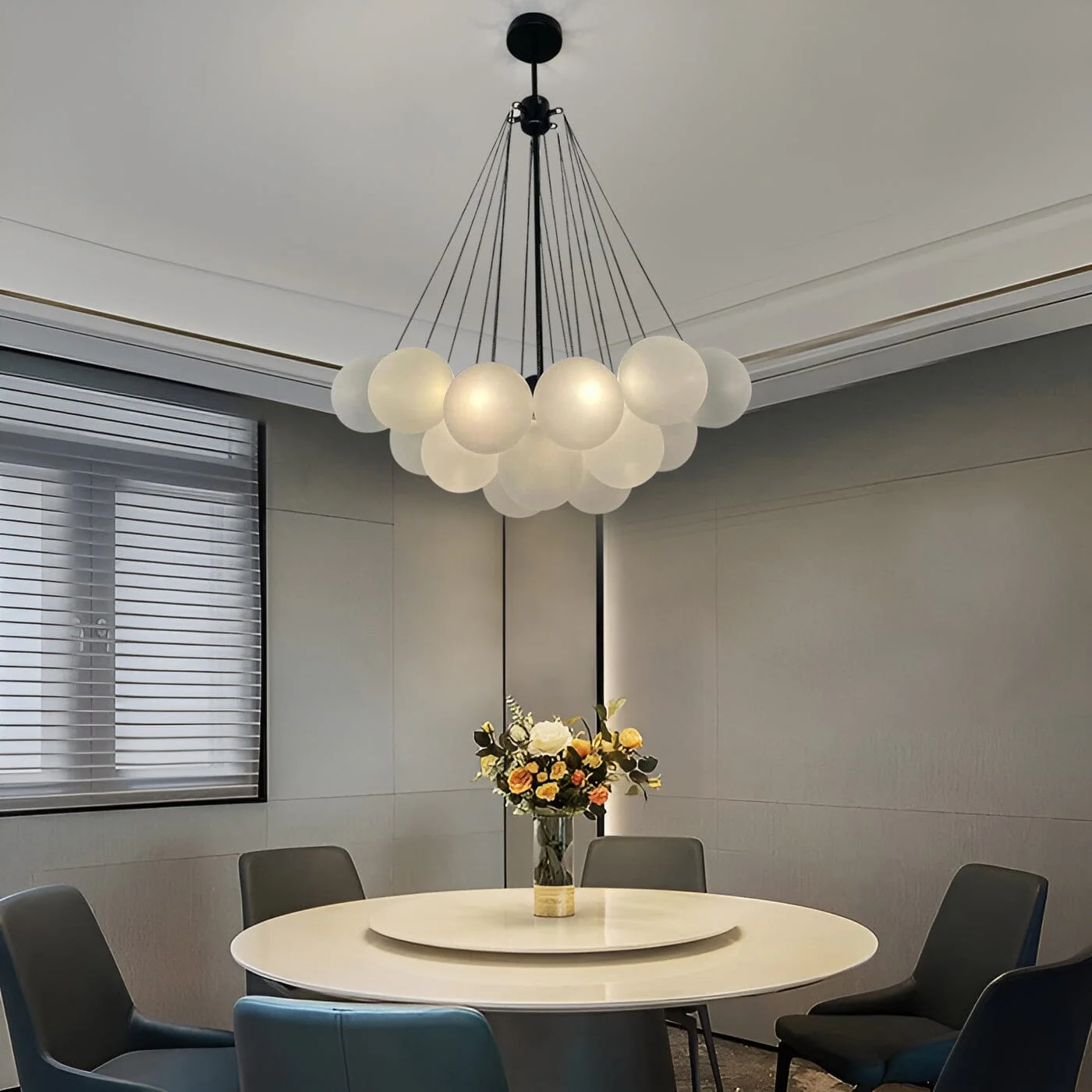 NYRA Frosted Ball Chandelier - Image 11