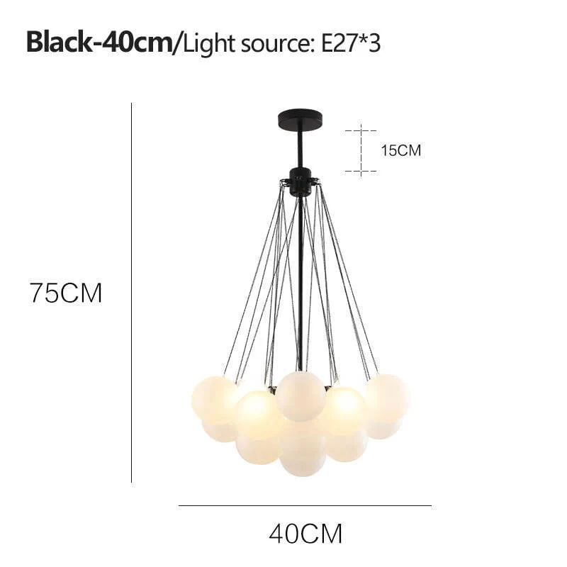NYRA Frosted Ball Chandelier - Image 19