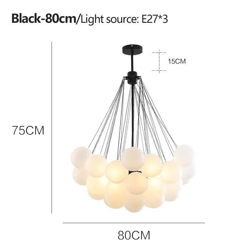 NYRA Frosted Ball Chandelier - Image 20