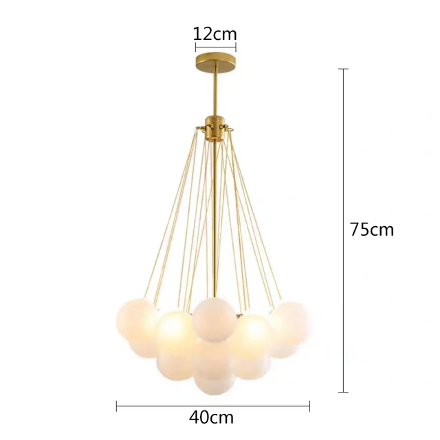 NYRA Frosted Ball Chandelier - Image 30