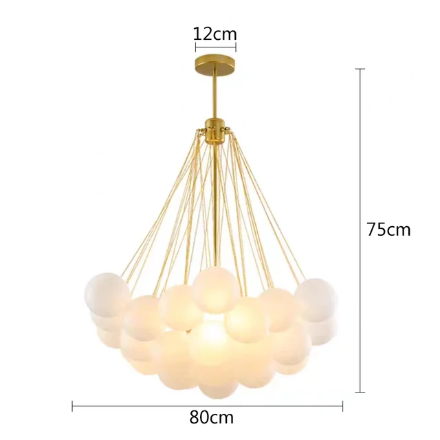 NYRA Frosted Ball Chandelier - Image 31